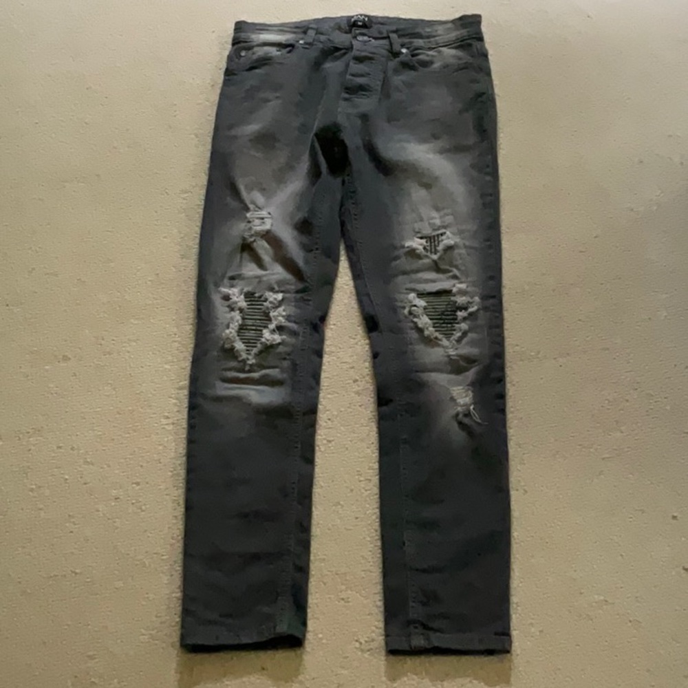 Boohoo Man Skinny Stretch Rip and Repair
